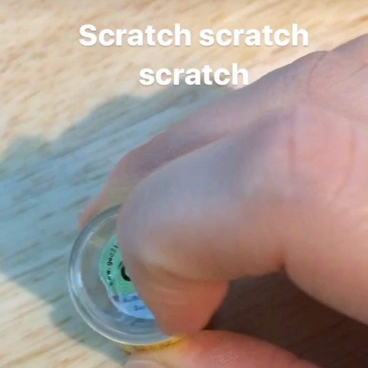 Scratch the authenticity sticker on the bottom of the vial
