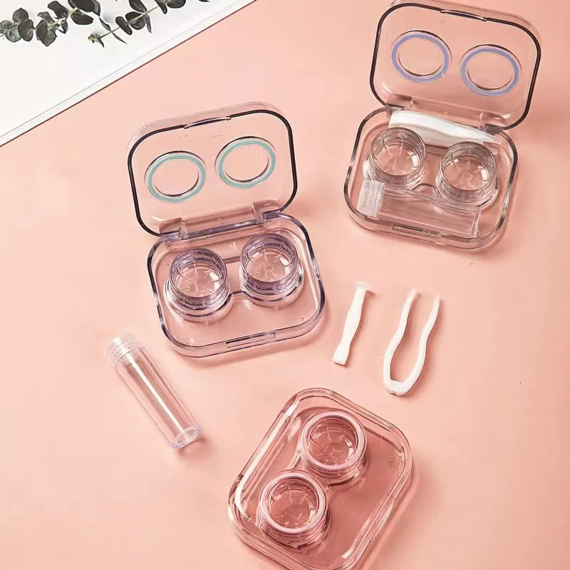 Transparent Portable No-Twist Cap Contact Lens Case | Accessory